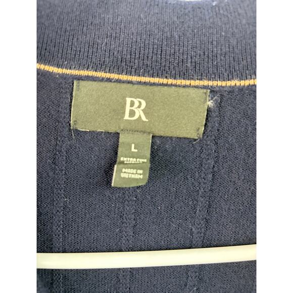 Banana Republic Merino Wool Men’s Cardigan with Collar – Navy – Size L - Picture 4 of 6
